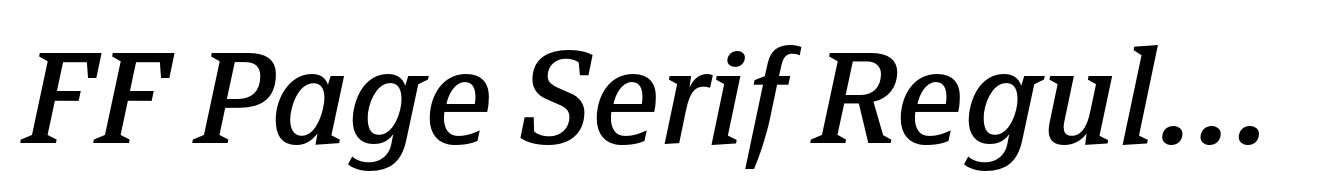 FF Page Serif Regular Italic